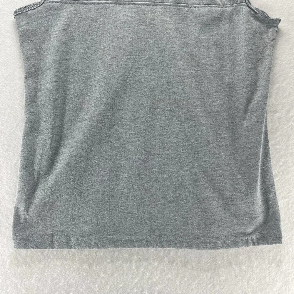 Marvel Tank Top Womens Size XS Spell Out Logo V-Neck Sleeveless Jersey Gray - Picture 6 of 9